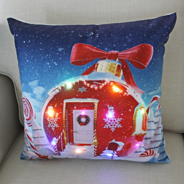 LED Christmas Pillow Case