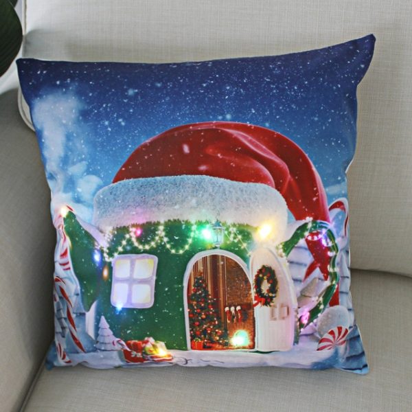 LED Christmas Pillow Case