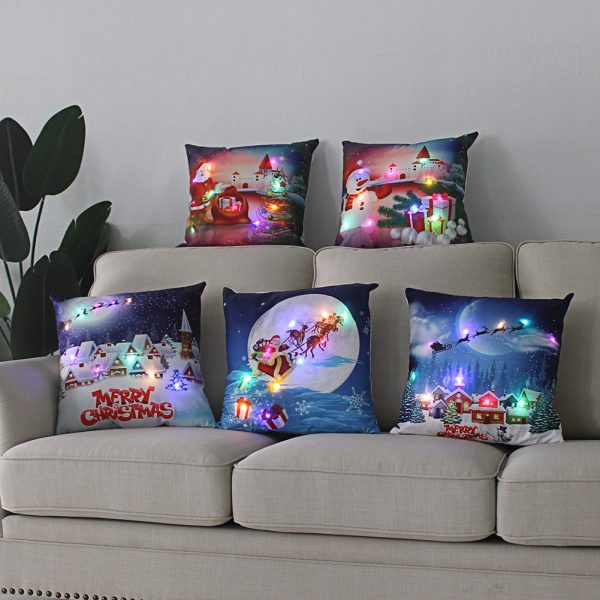 LED Christmas Pillow Case