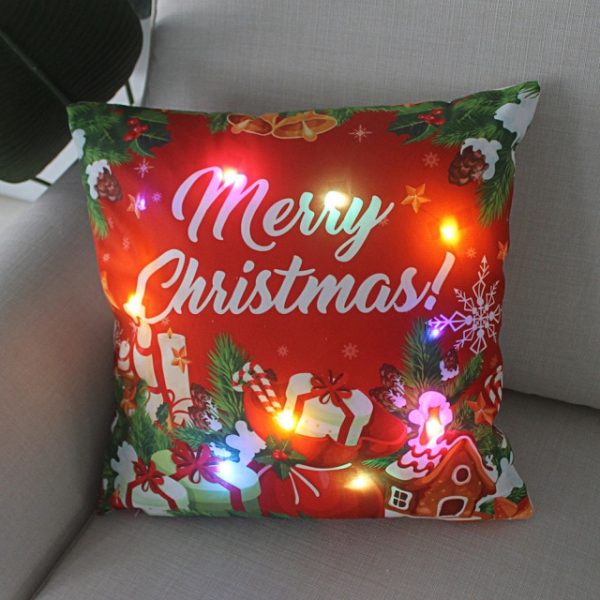 LED Christmas Pillow Case