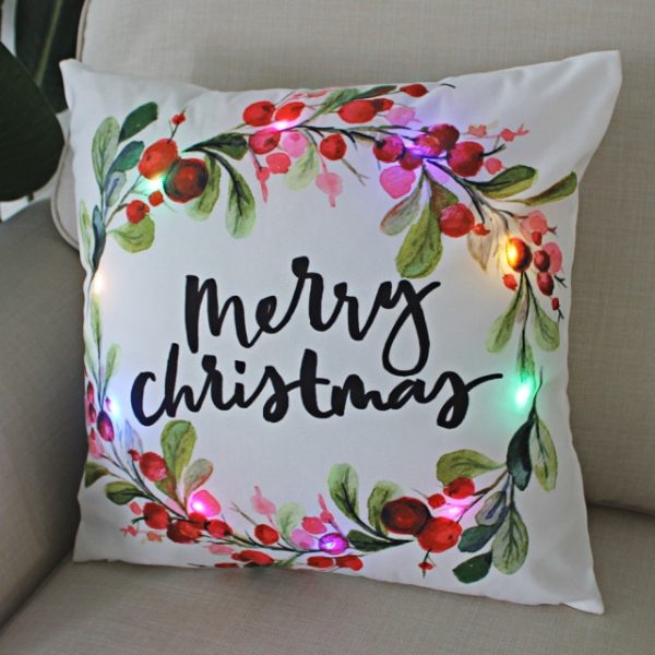 LED Christmas Pillow Case