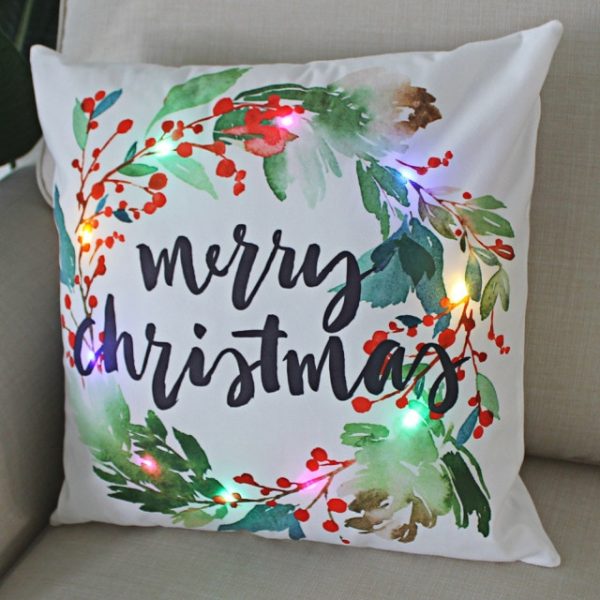 LED Christmas Pillow Case