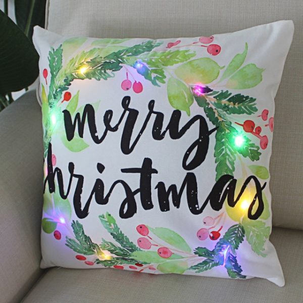 LED Christmas Pillow Case