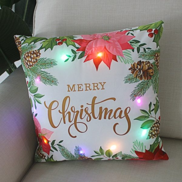 LED Christmas Pillow Case