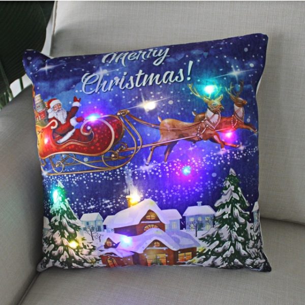 LED Christmas Pillow Case