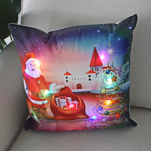 LED Christmas Pillow Case