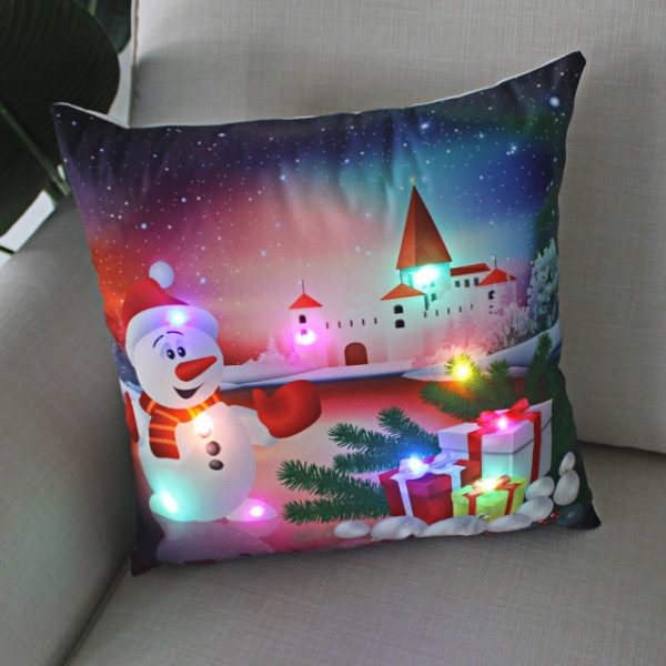 LED Christmas Pillow Case