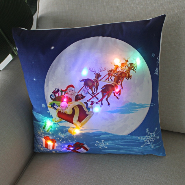 LED Christmas Pillow Case