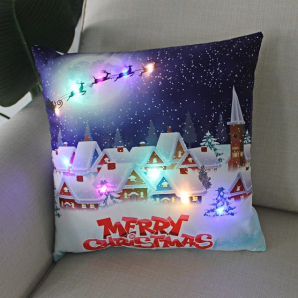 LED Christmas Pillow Case