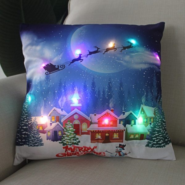 LED Christmas Pillow Case