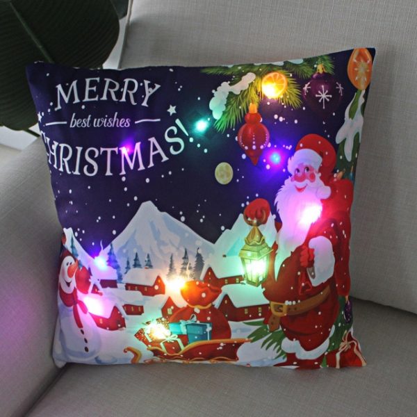 LED Christmas Pillow Case