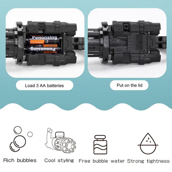 Electric Gatling Bubble Machine Gun Toy