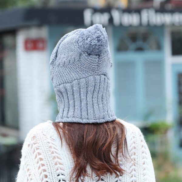 2-in-1 Mask Scarf Knitted Hat