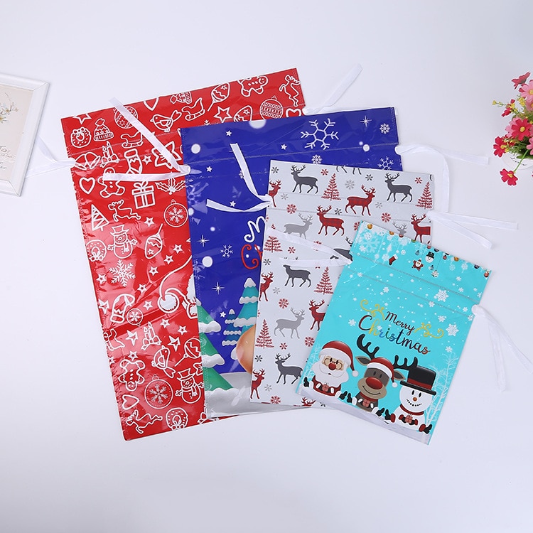 Christmas Drawstring Gift Bag Pack