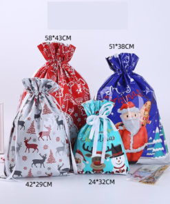 Christmas Drawstring Gift Bag Pack