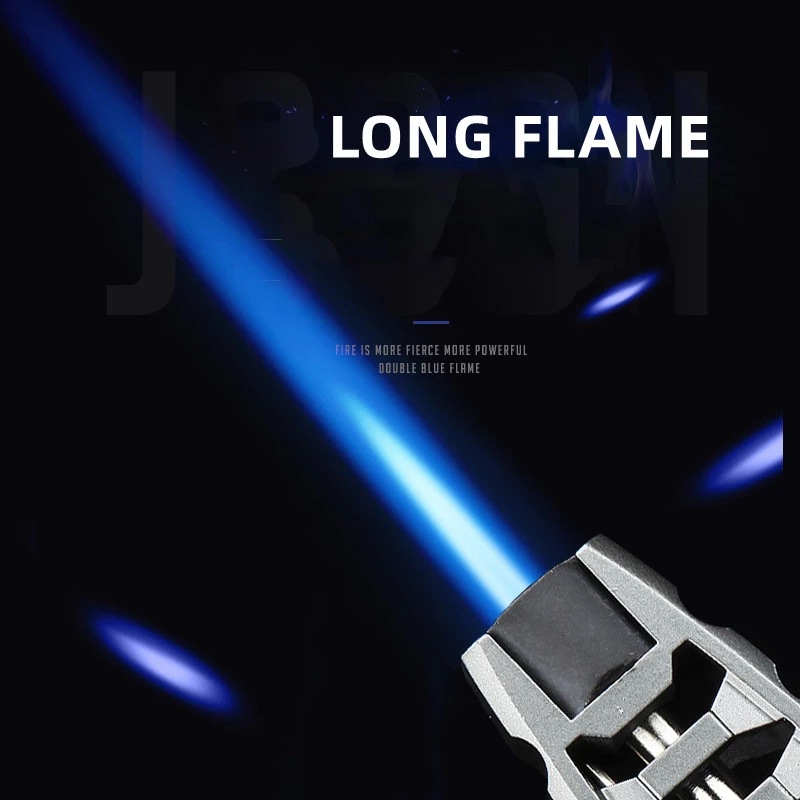 Windproof Straight Torch Blue Flame Lighter