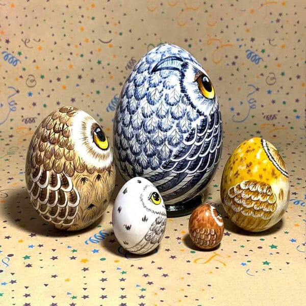 New Owl Nesting Egg Easter Gift