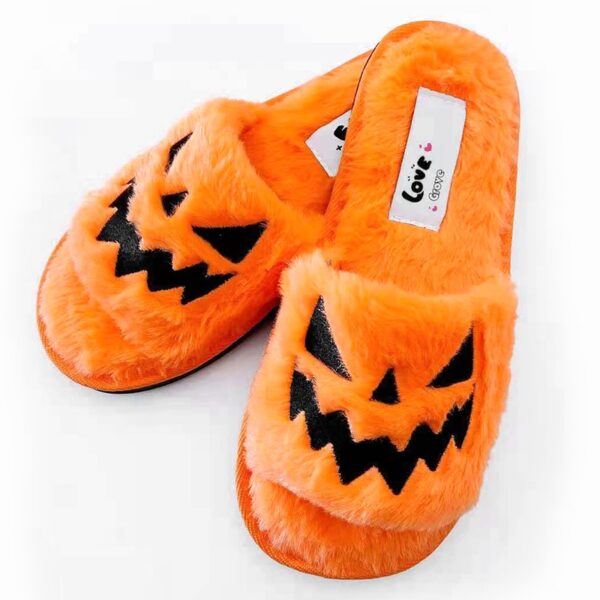 Halloween Soft Scary Pumpkin Slippers