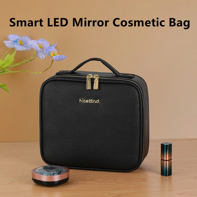 LED Light Makeup Storage Mirror