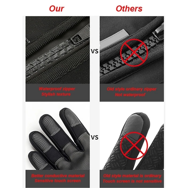 Warm Waterproof Touchscreen Gloves