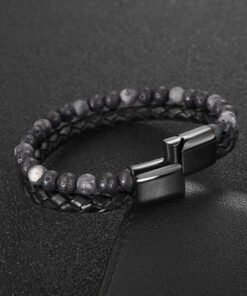 Human+ Pro Magnetic Clasp Lava Volcanic Stone Beaded Bracelet