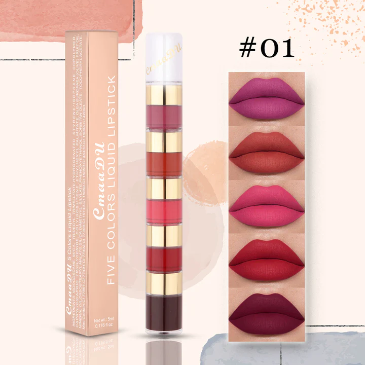 5 In 1 Matte Lipstick Kit