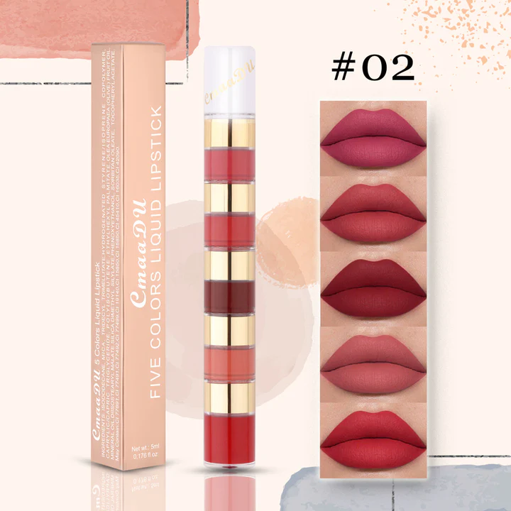 5 In 1 Matte Lipstick Kit