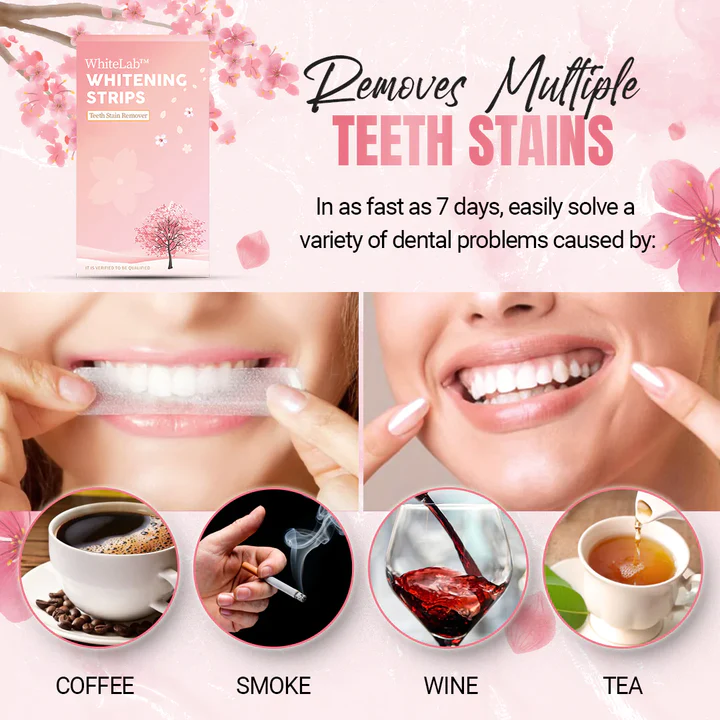 WhiteLab Teeth Stain Removal Whitening Strips