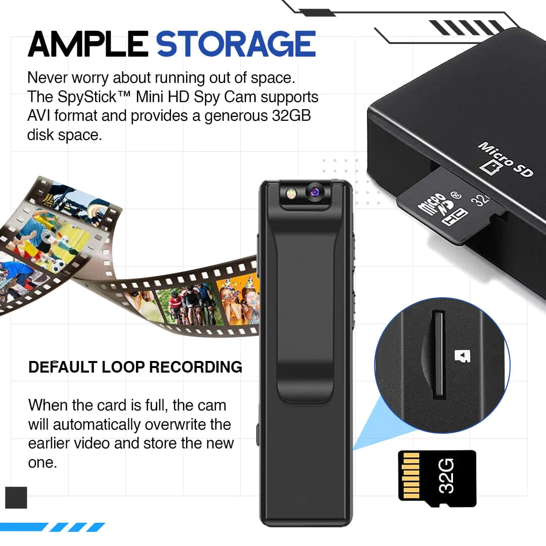 SpyStickď¸ Mini HD Spy Cam