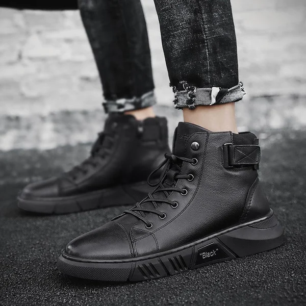 Italian High Top Casual Martin Leather Boots