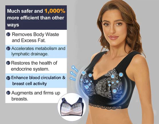 Healthfit Tourmaline Lymphatic Detoxification Shaping and Powerful Lifting & Breast Enhancement Bra