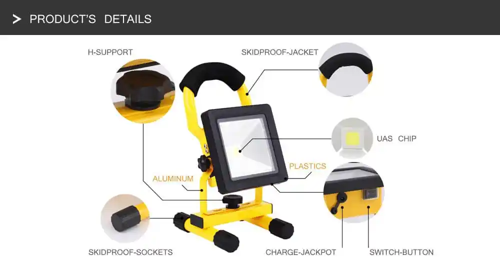 Ultrathin Rechargeable Led Flood Light