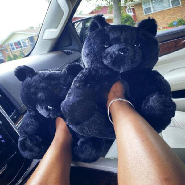 Comfy Teddy Bear Plush Slippers