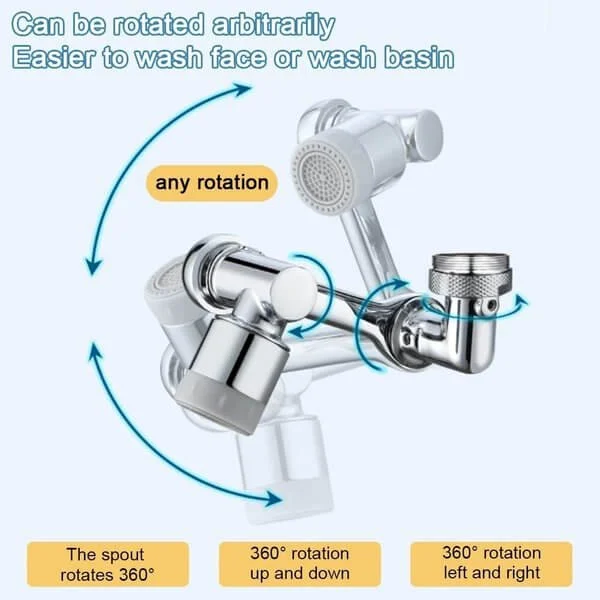 Universal 1080° Swivel Robotic Arm Swivel Extension Faucet Aerator