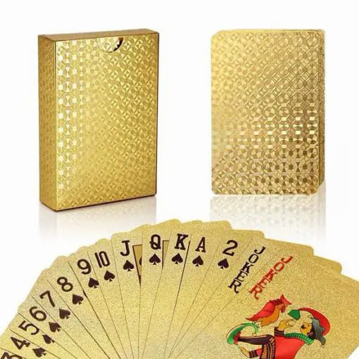 24k Gold Foil Playing Poker