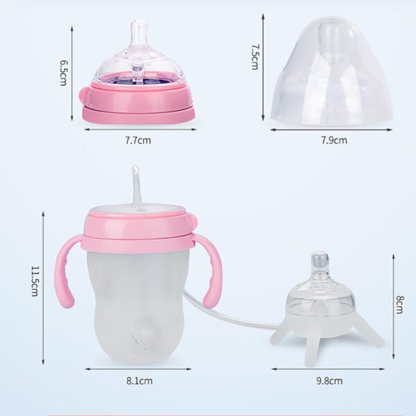 Newborn Baby Bottle with Straw