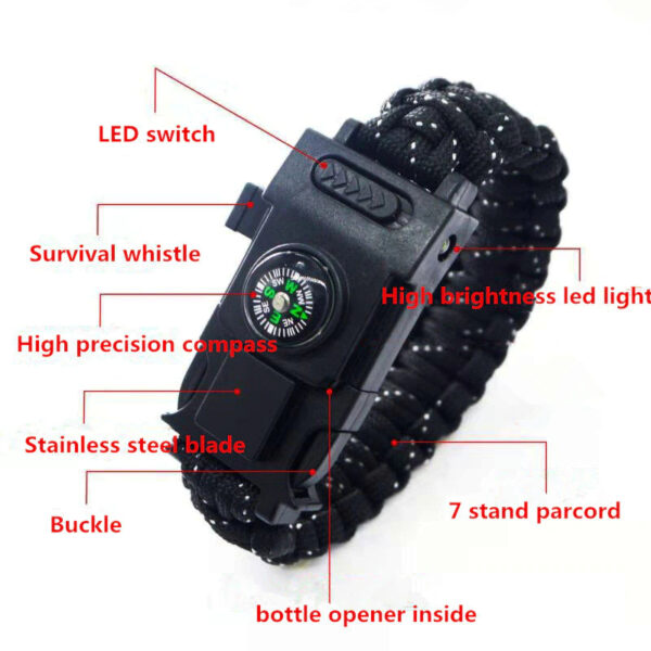 Survival Outdoor Camping Paracord Bracelet