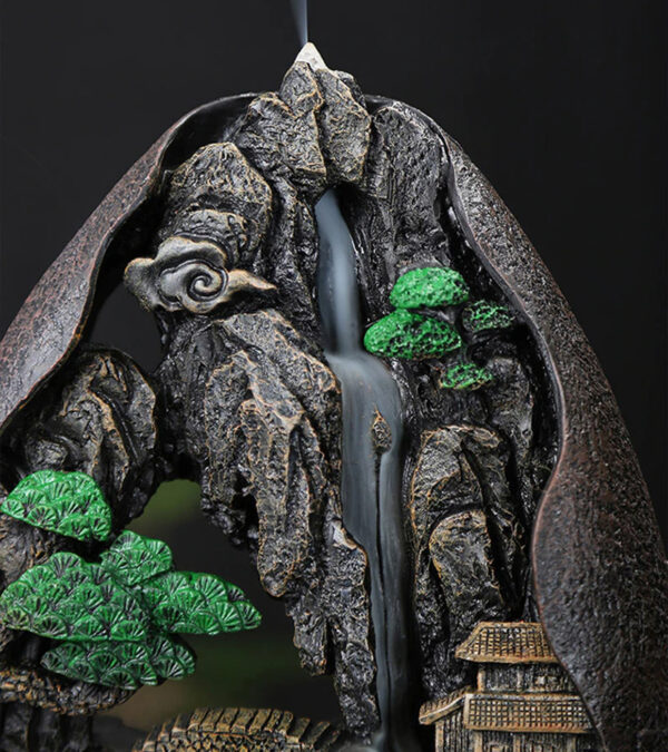 Waterfall Incense Burner with Mountain River