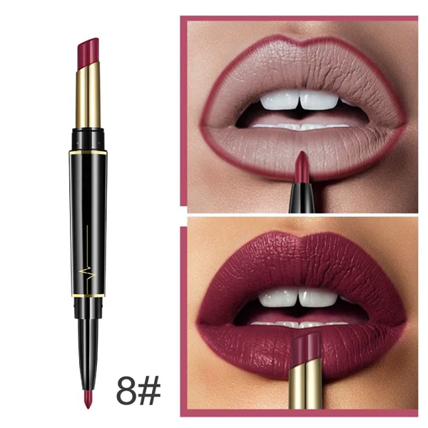 16 Color Long Lasting Lipstick + Lip Liner Combo