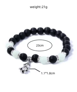 Glass Bead Luminous Bear Bracelet