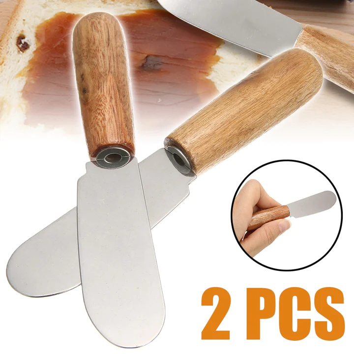 2Pcs Cute Standing Butter Knife