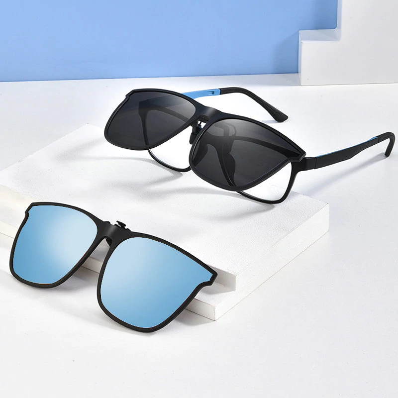 New Polarized Clip On Flip Up Sunglasses