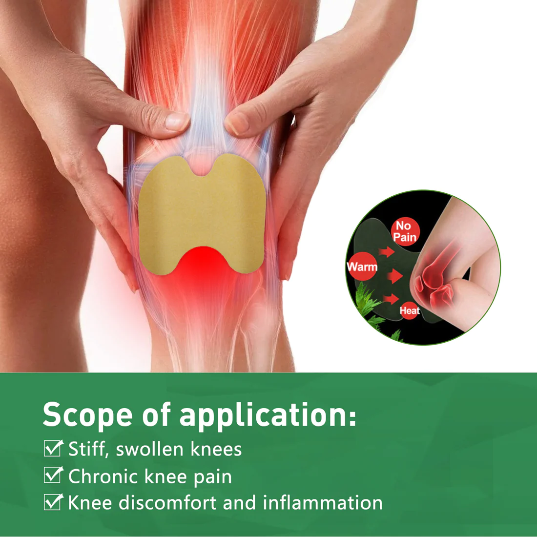 Kneezio Knee Pain Relief Herbal Patches