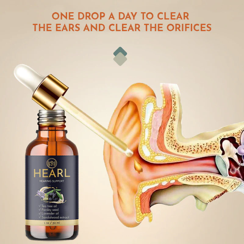 Hearl Organic Ear Oil Drops for Improved Hearing