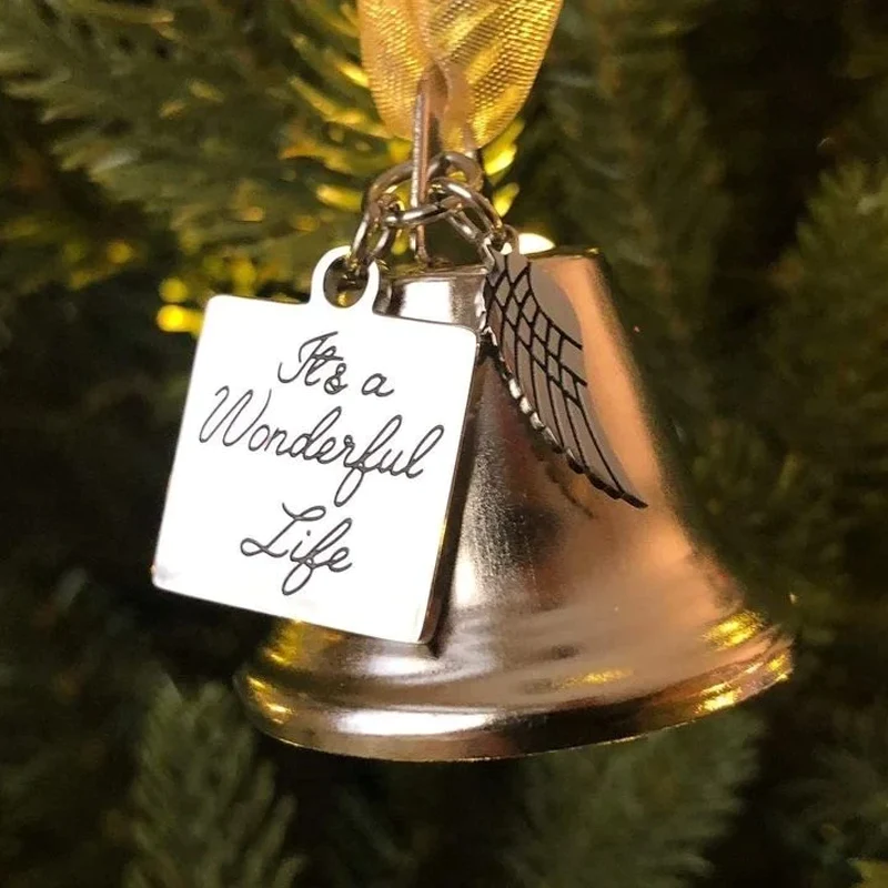 Christmas Ornaments Angel Wings Bell-Memorial