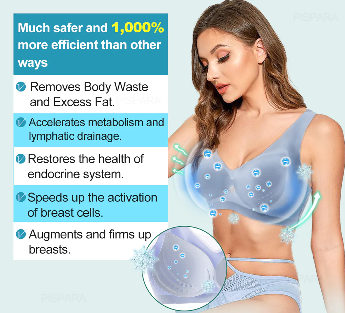 PISPARA Ice Silk Ion Lymphvity Detoxification and Shaping & Powerful Lifting Bra