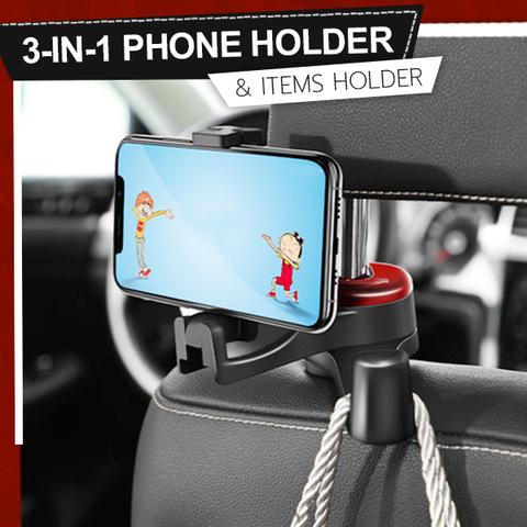 Rotatable Dual Car Hanger & Phone Holder