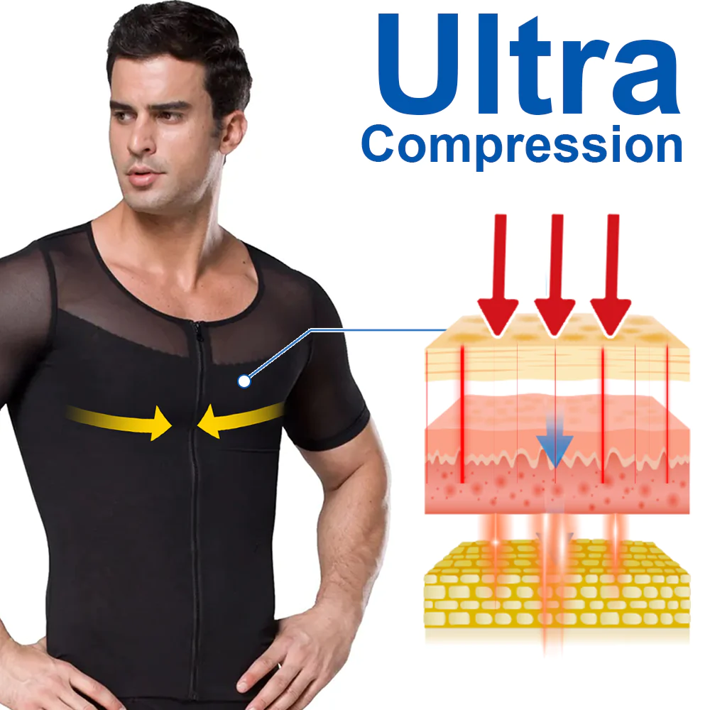 GFOUK Gynecomastia Infrared Compression T-Shirt