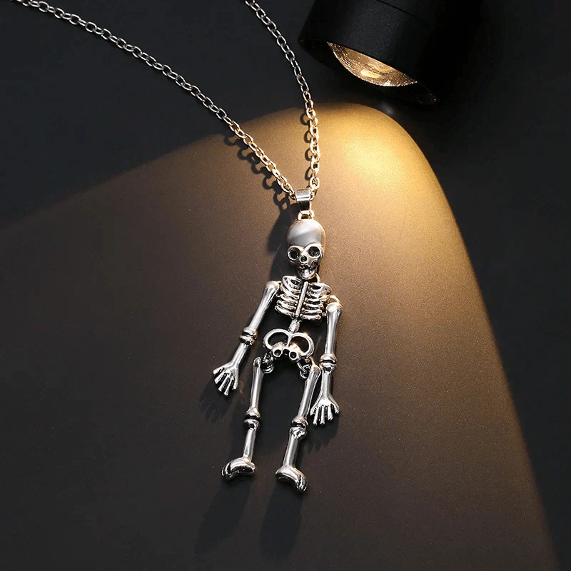 Retro Skeleton Man Necklace