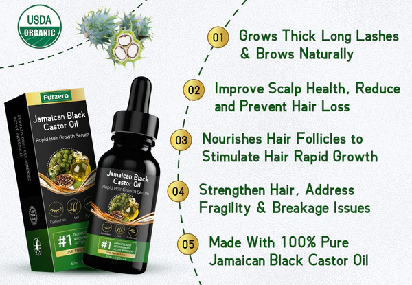 Furzero Jamaican Black Castor Oil Rapid Hair Growth Serum